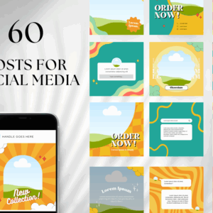 60 Dessert Retro Social Media Templates