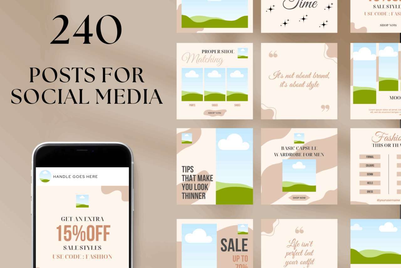 60 Elegant Fashion Social Media Template