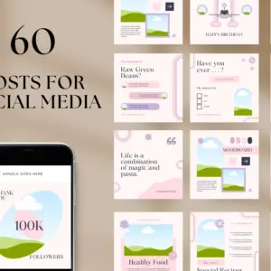60 Food Blogger Social Media Templates