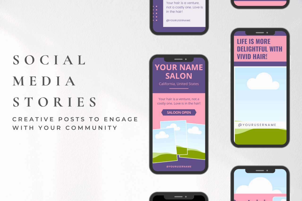 Hair Salons Social Media Story Templates