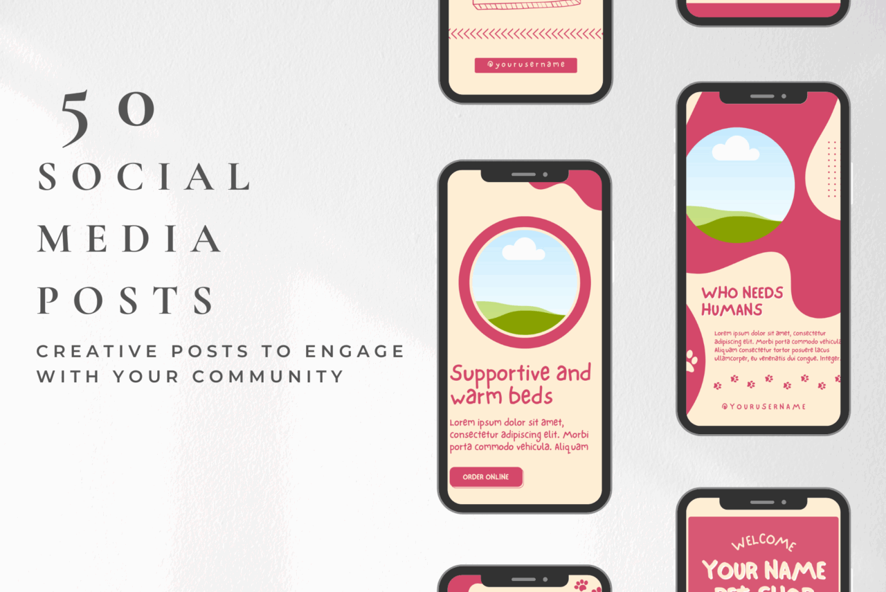 50 Pet Shop Social Media Story Templates