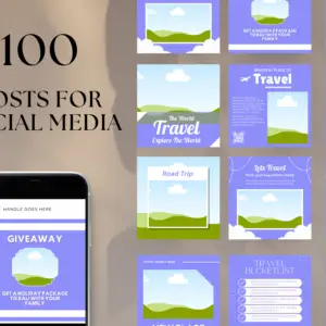 110 Travel Social Media Canva Templates