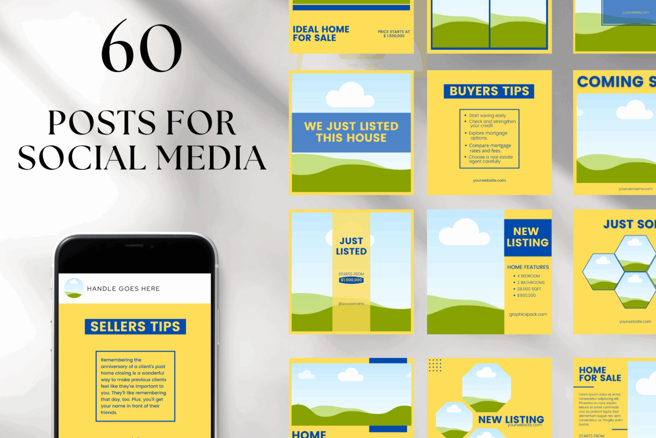 60 Real Estate Social Media Templates