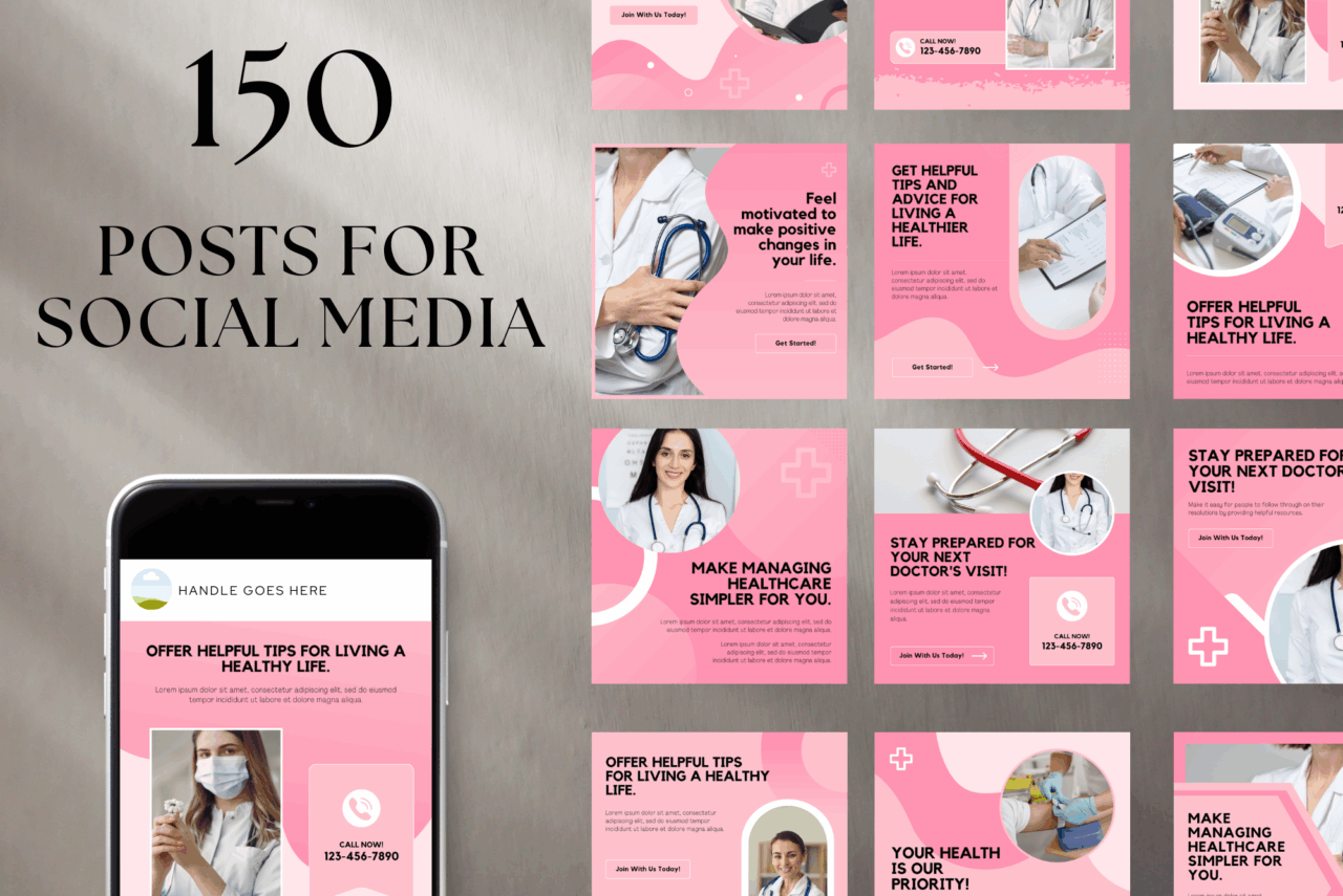 Healthcare Social Media Template Bundle