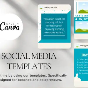 100 Travel Social Media Canva Templates