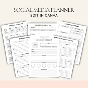 Social Media Marketing Planner Canva