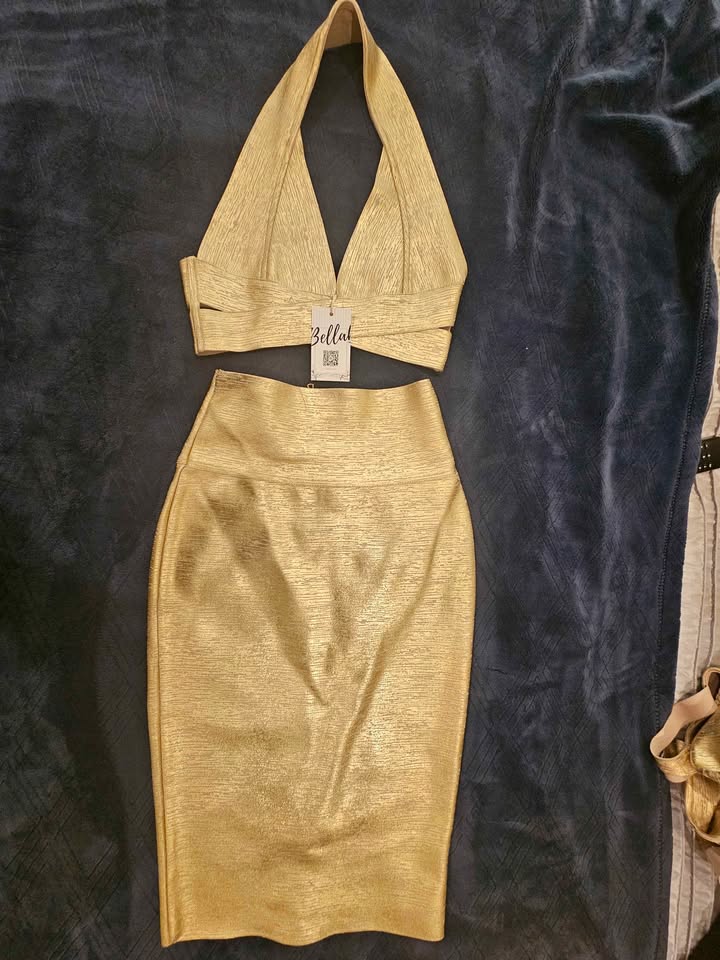 Goddess Glow Halter Top And Skirt